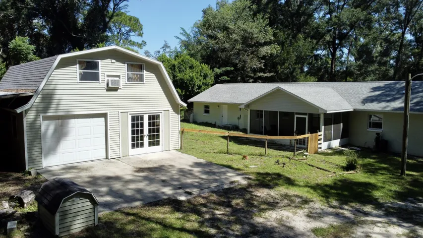 Rear Barn and Patio View