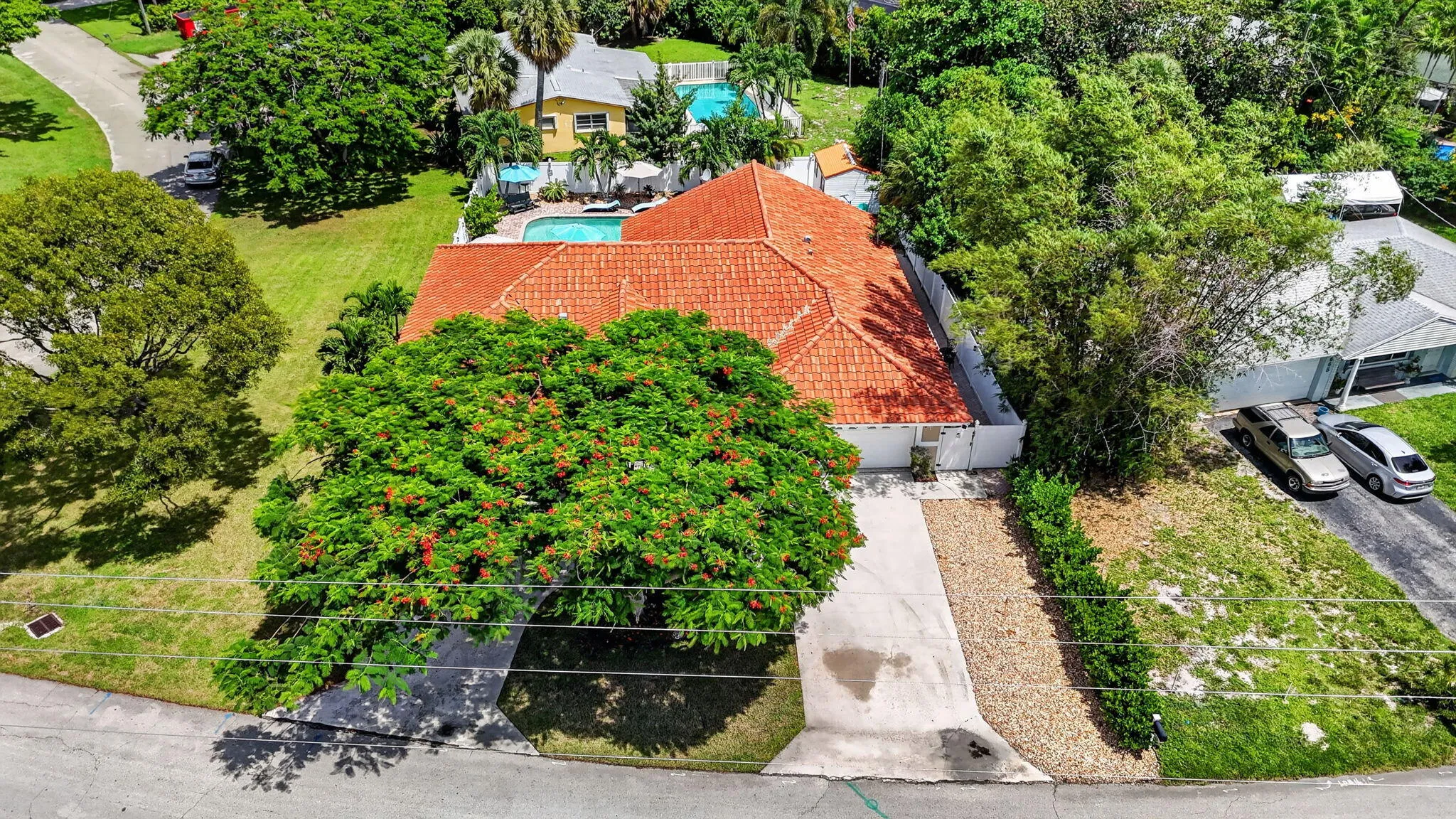 Terracotta tile roof and a private swimming pool
