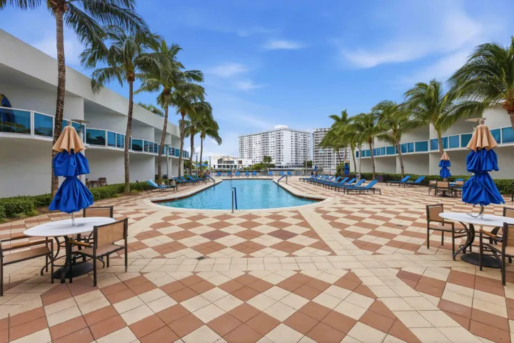 Pool and cabanas