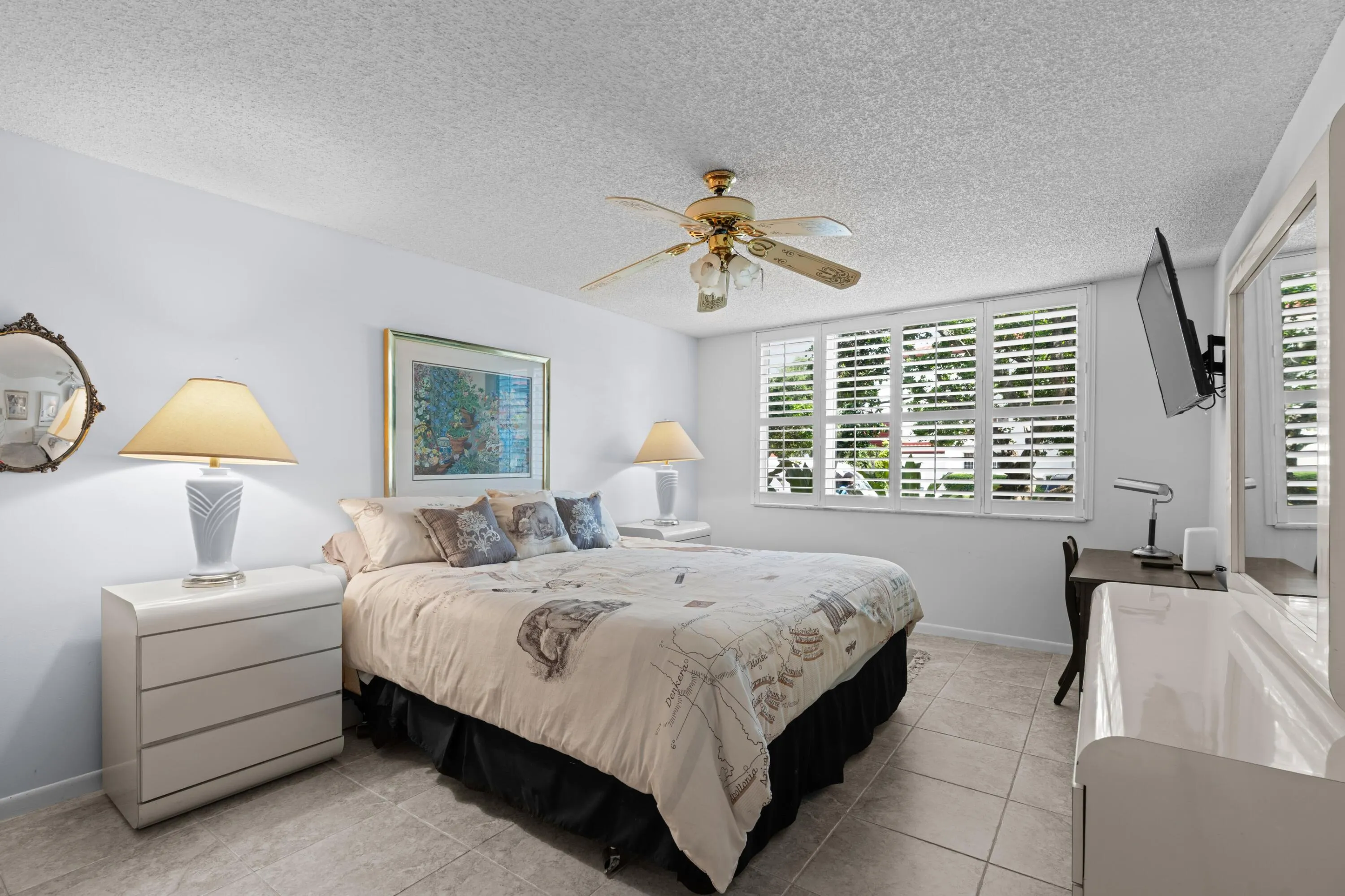 Primary Bedroom with Plantation Shutters