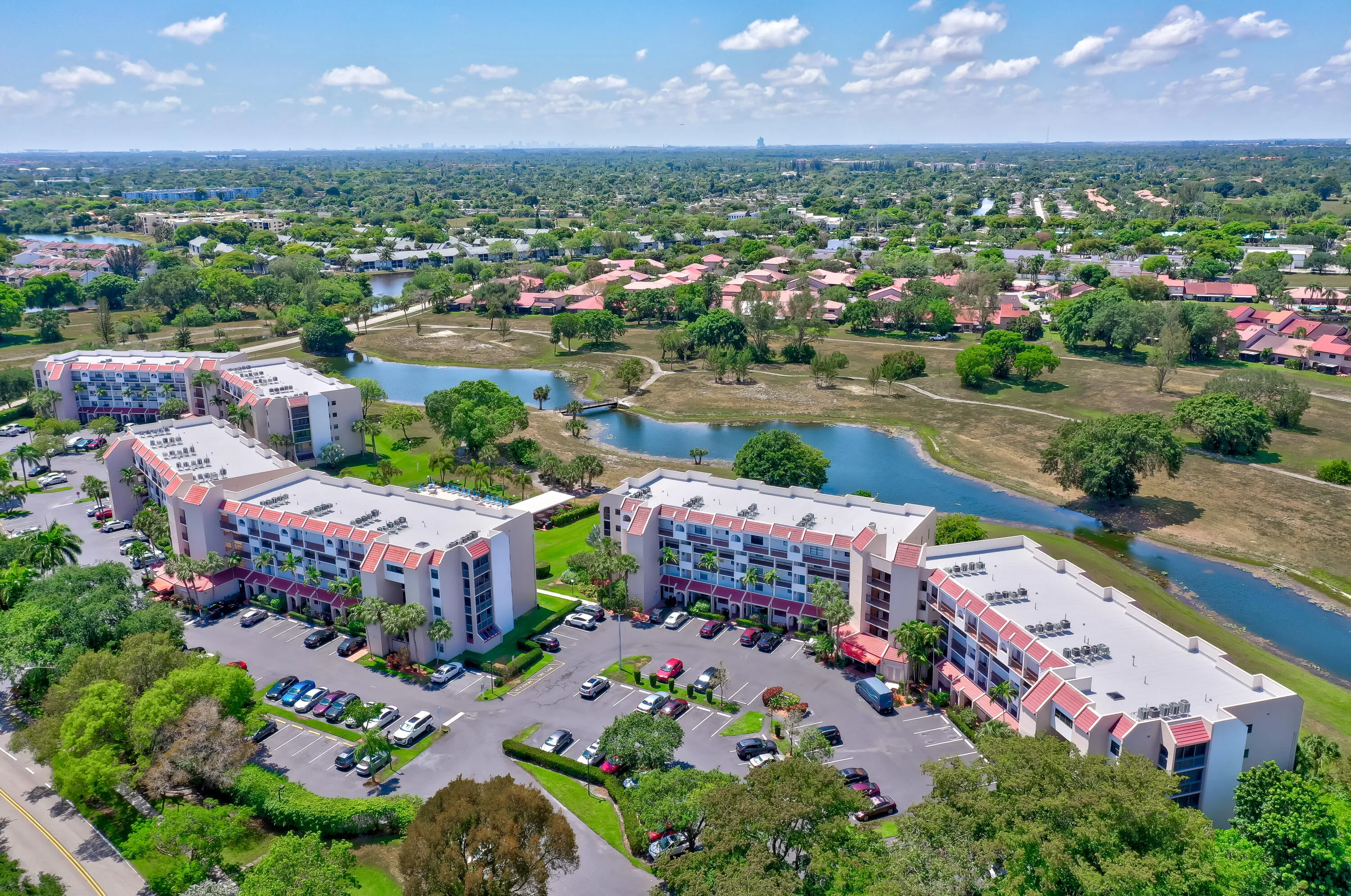 Aerial View of Lakes of Environ and Surrounding Green Space