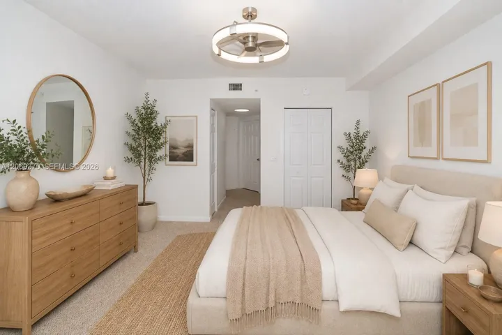 Virtually Staged Master Bedroom