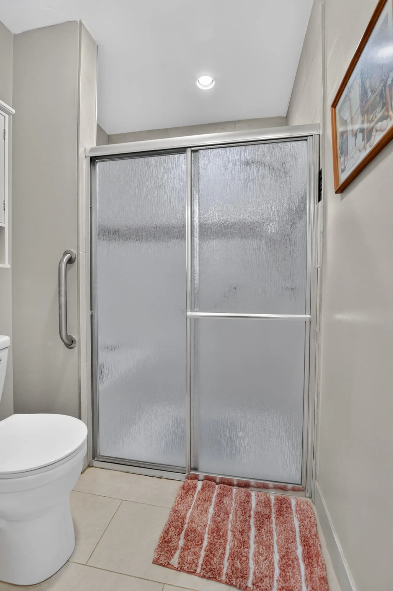 Shower in primary bathroom.