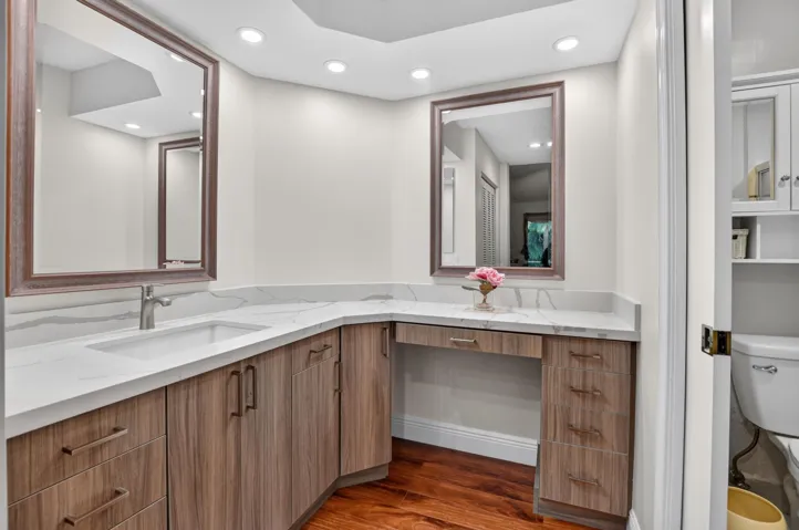 Vanity area in primary bedroom.