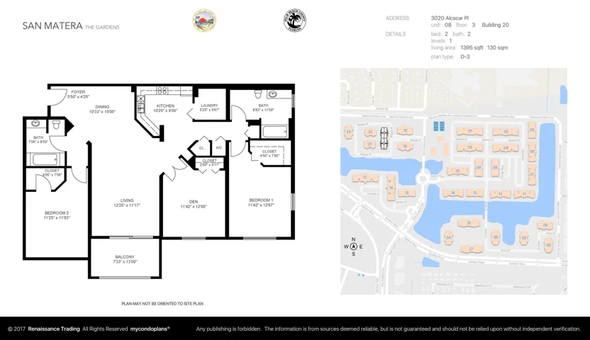 Floorplan - 3020 Alcazar Place #308 PBG