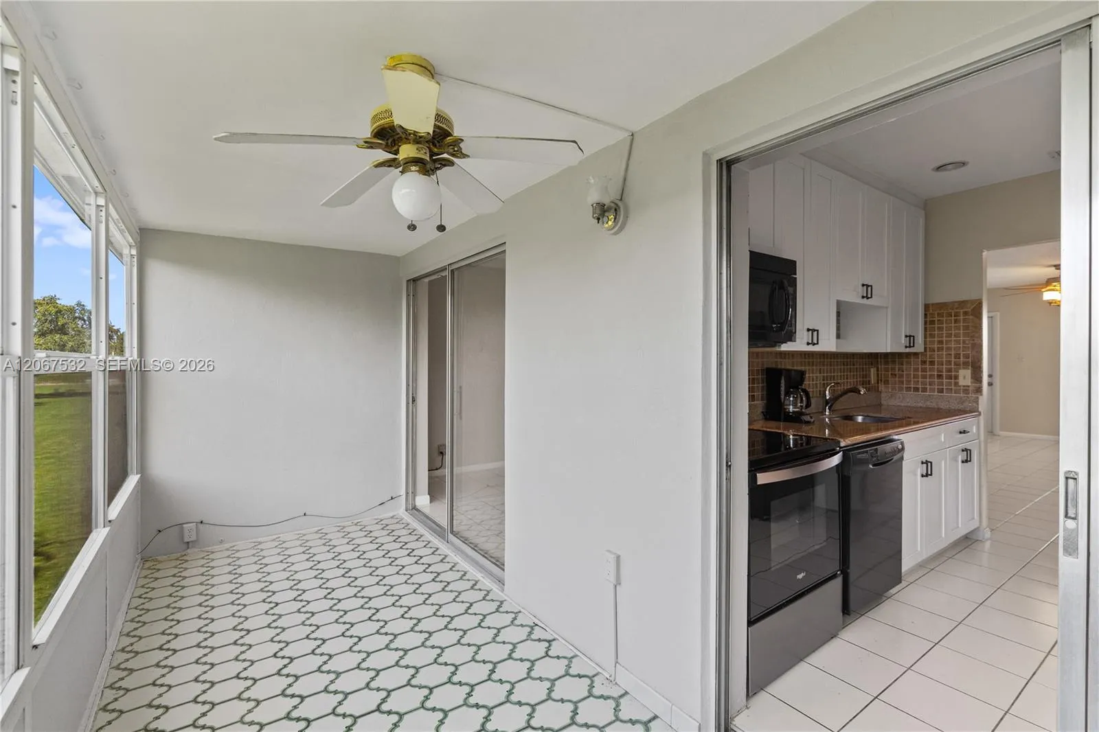 Walkout to the Patio from the Kitchen and from the Living Room