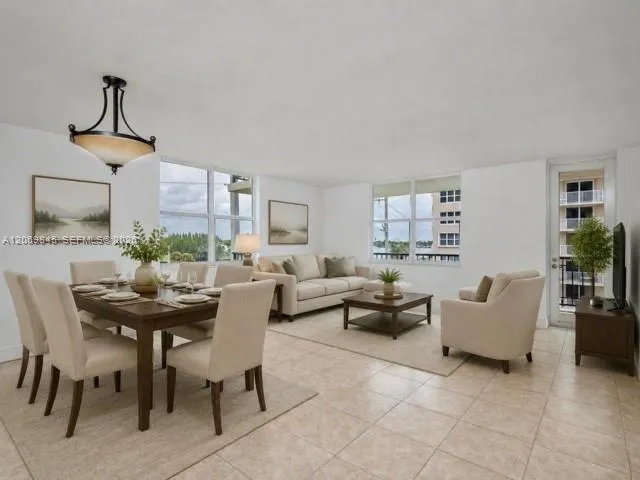 Virtually Staged Dining/Living Room