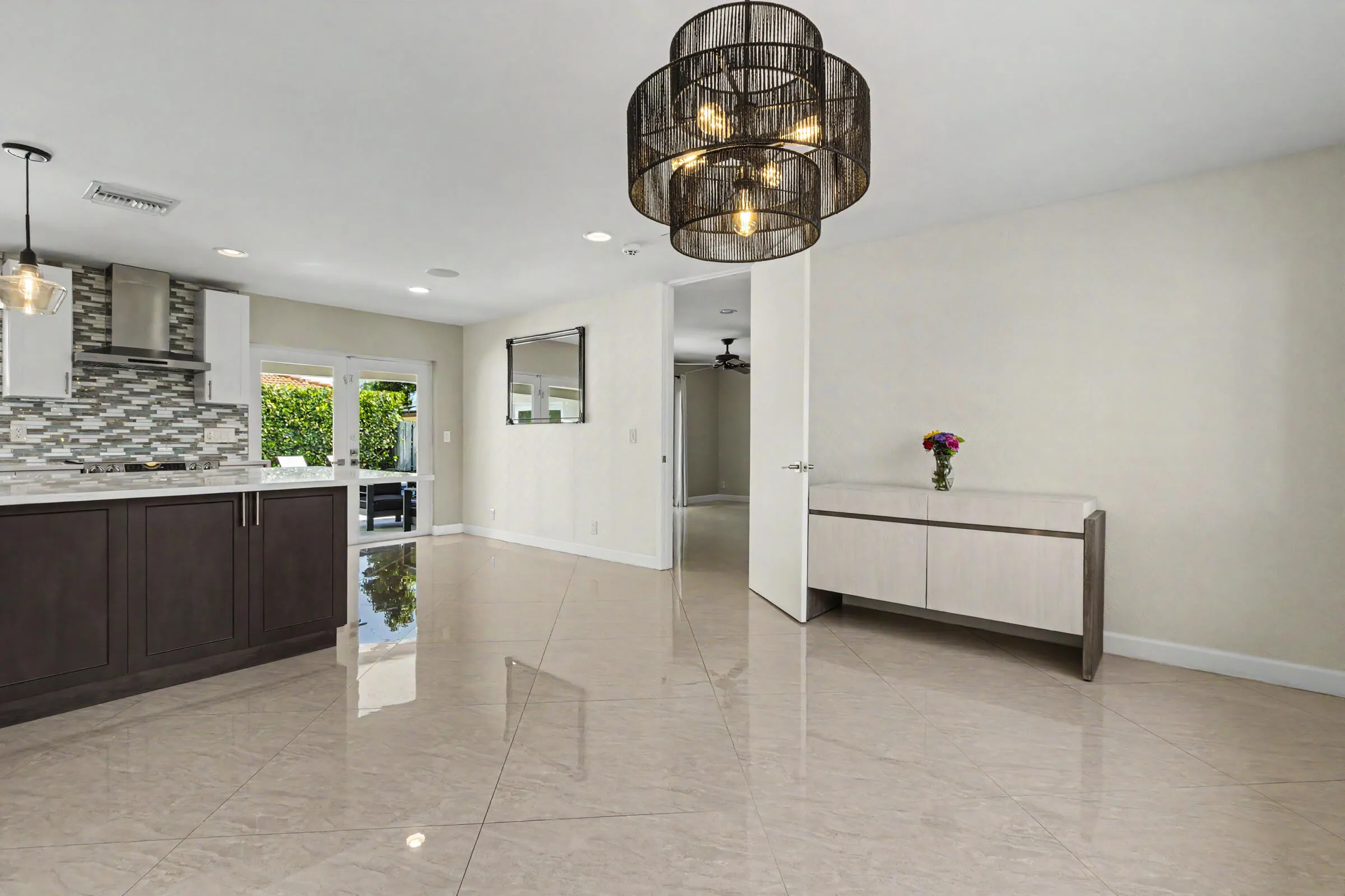 kitchen and dining