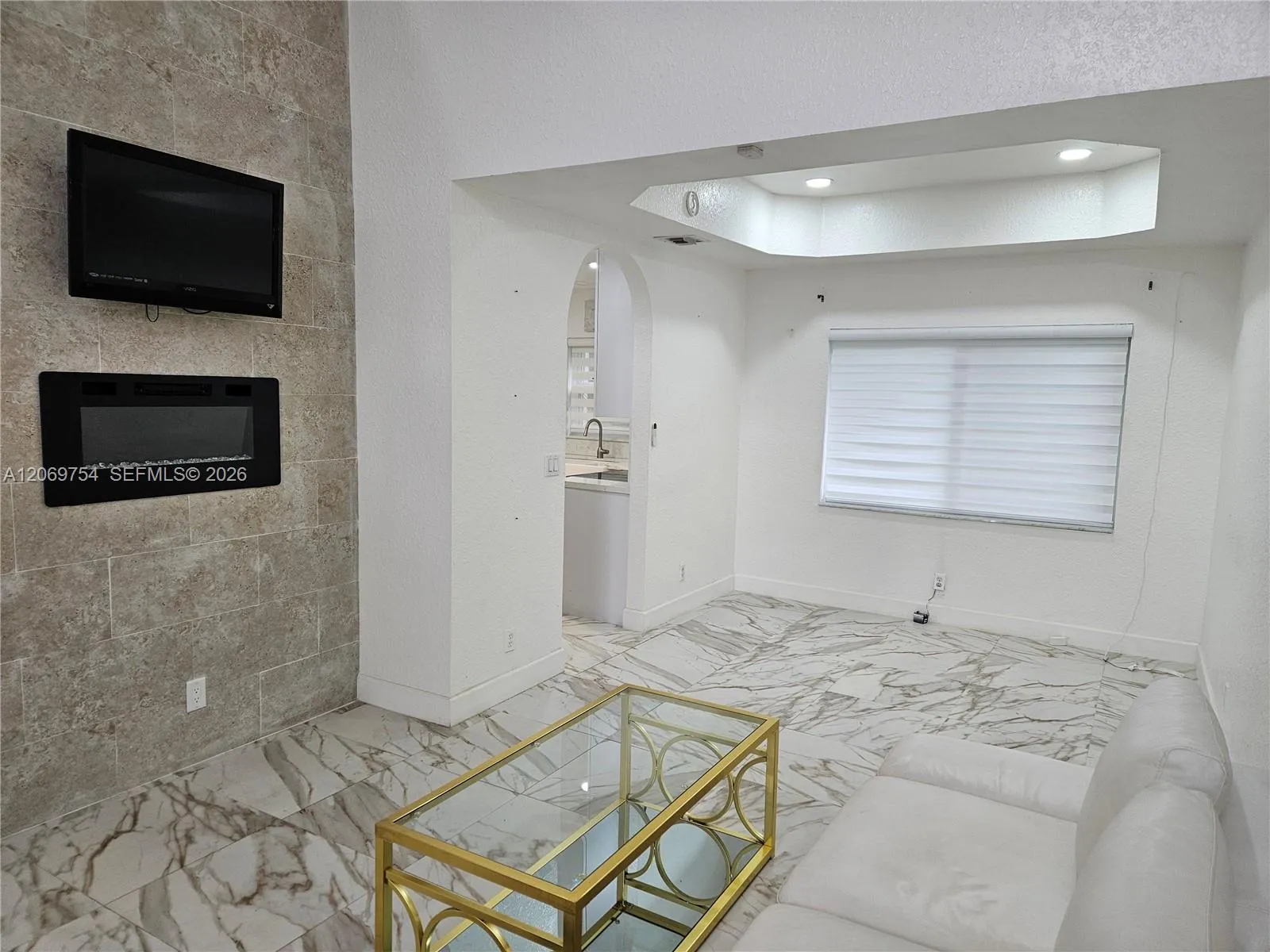 Primary living area with fireplace