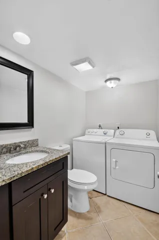 Half bathroom with W/D
