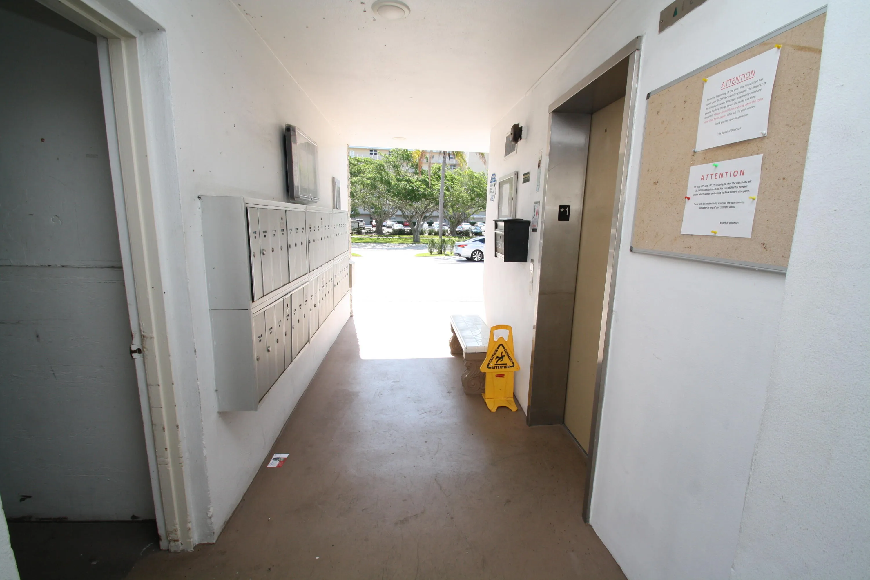 Mailboxes & Elevator
