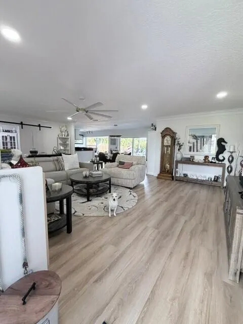 Bright, open, and beautifully designed, spacious living room area is perfect for relaxing and entertaining.