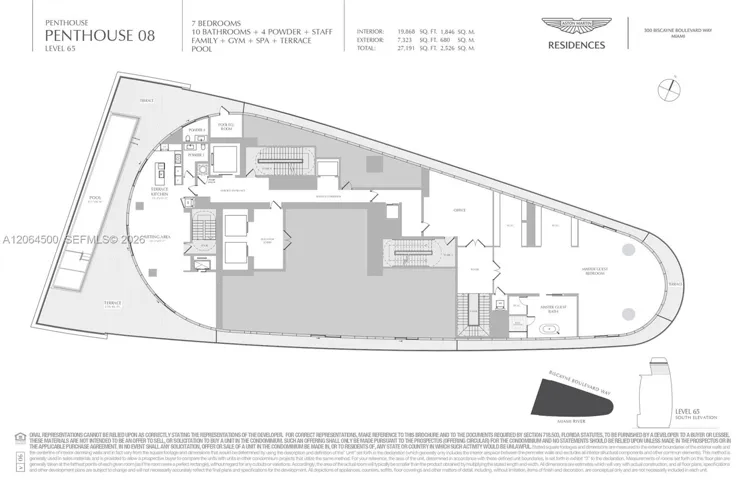 Private air-conditioned garage accommodating 2 cars, plus 3 additional side-by-side parking spaces included with the unit.