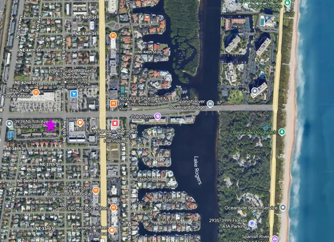 0.8 miles to Spanish River beach