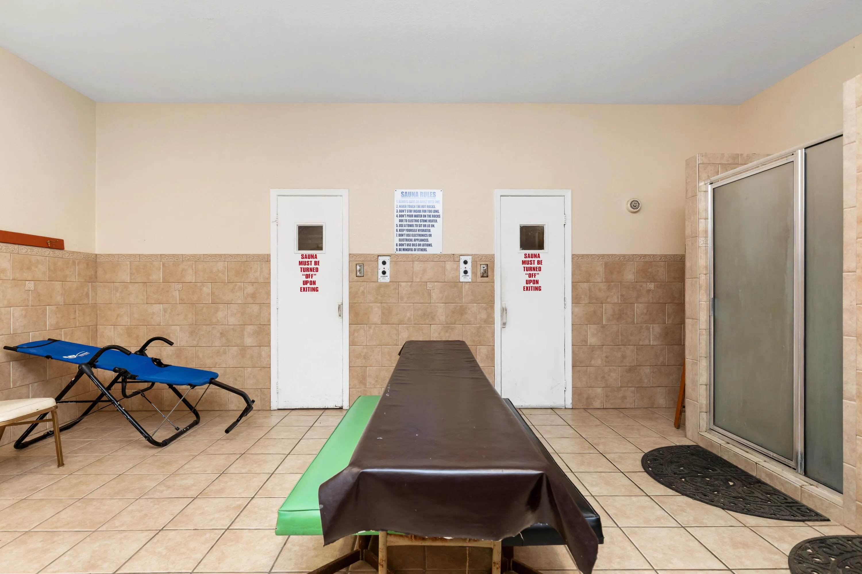 Sauna in Clubhouse Restrooms