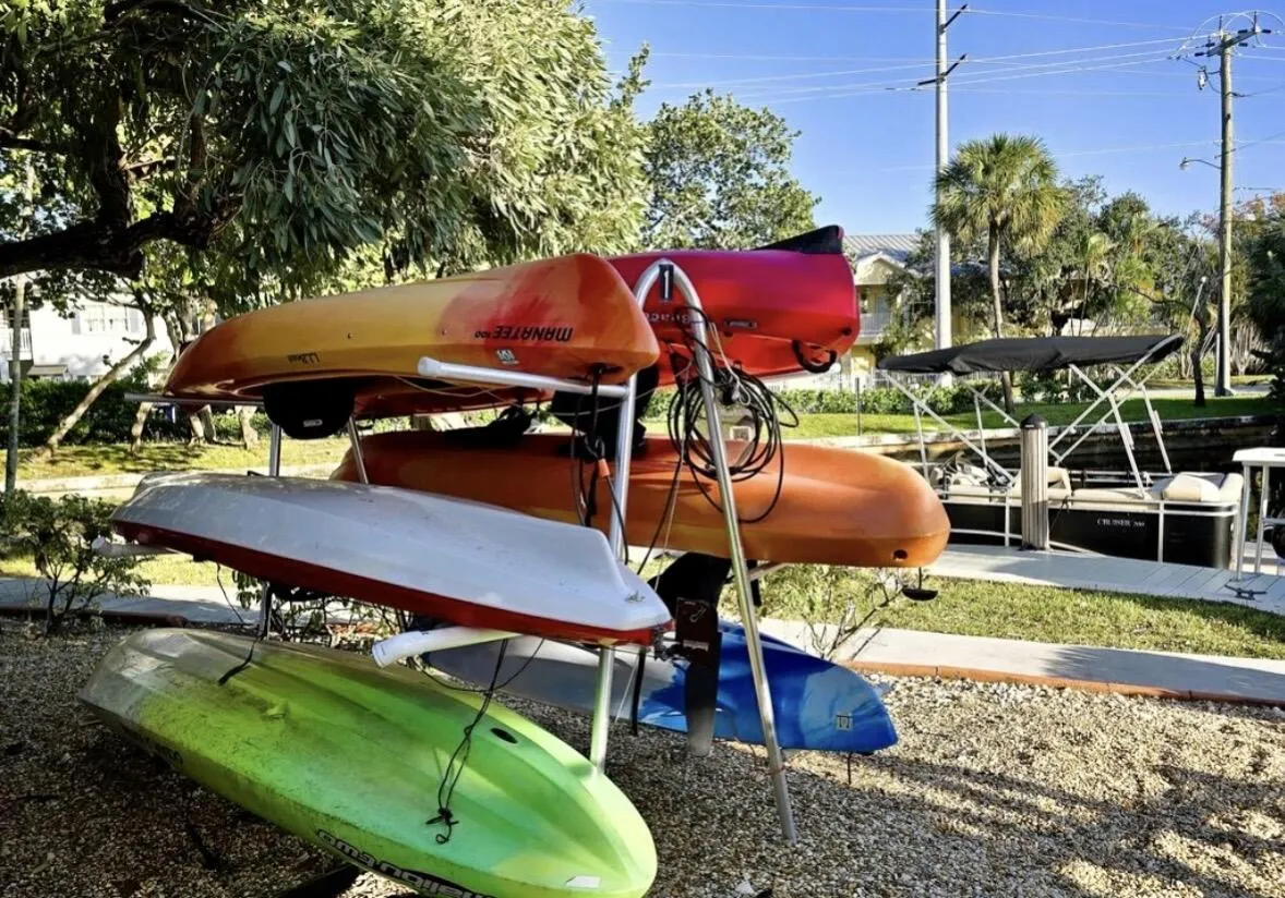 Kayak, paddle board and canoe storage
