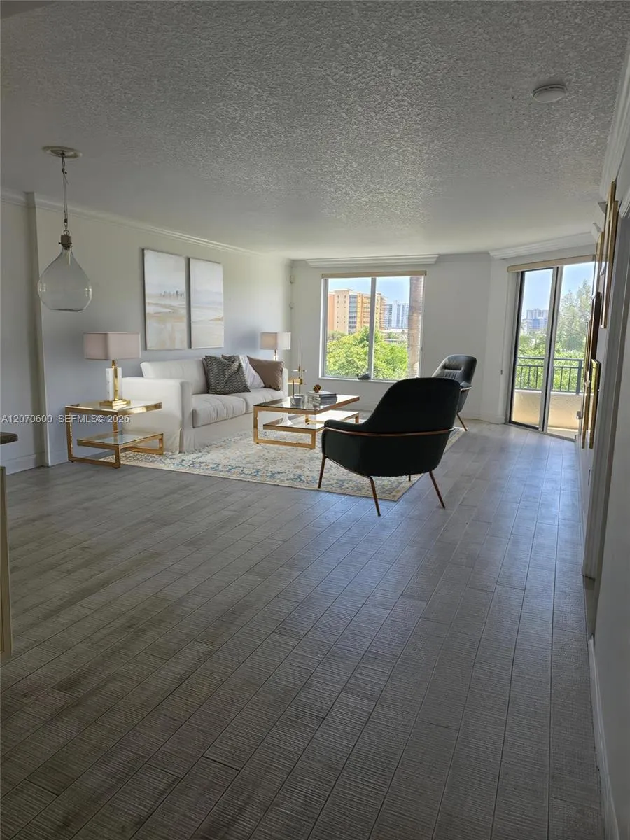 Living room virtually staged