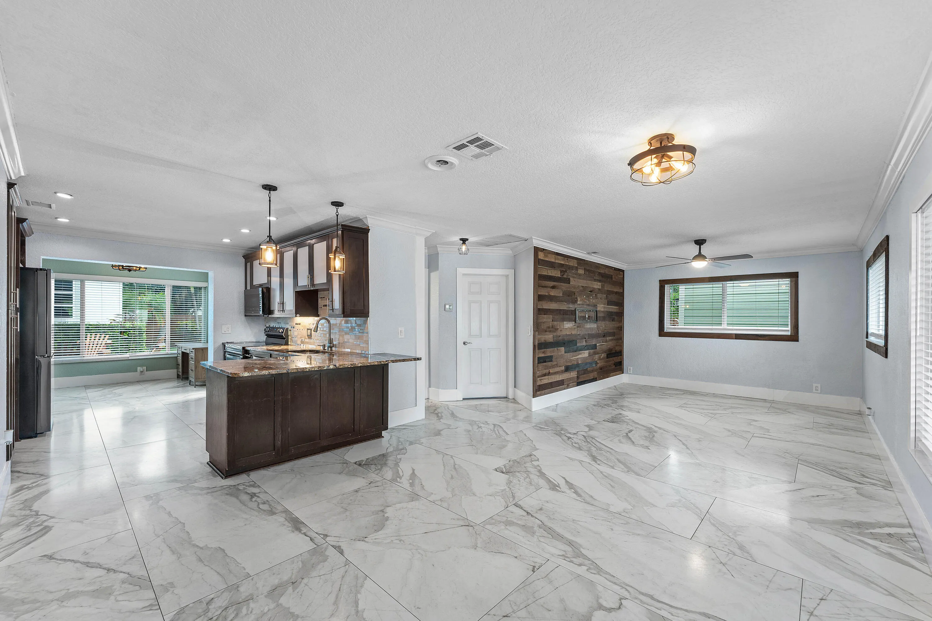 entry way with open plan