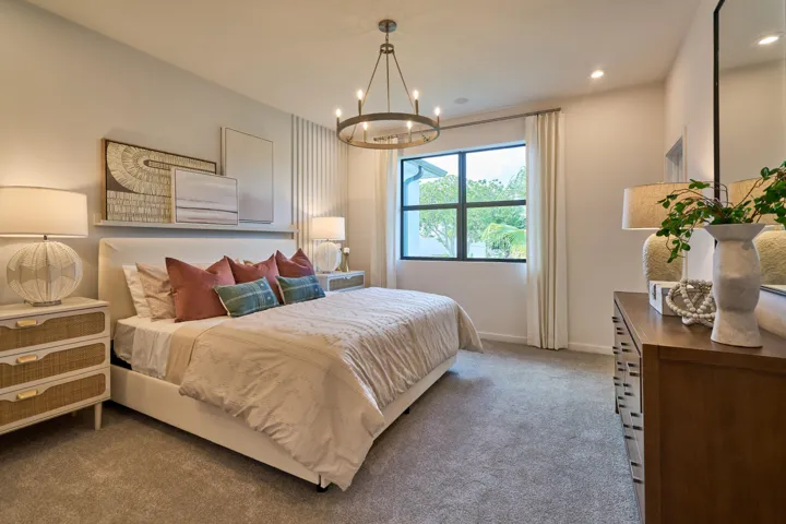 Stock photos represent builder's floorplan