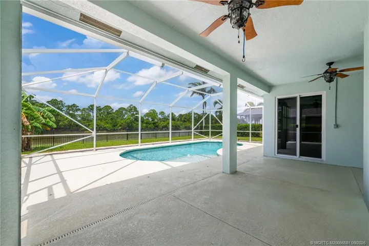 Patio under roof