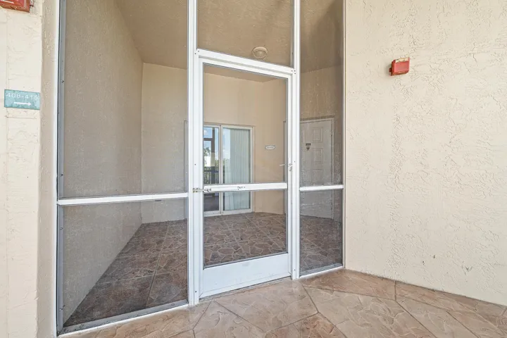 Front door with screened patio
