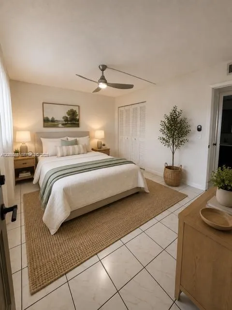 Virtually staged 2nd bedroom