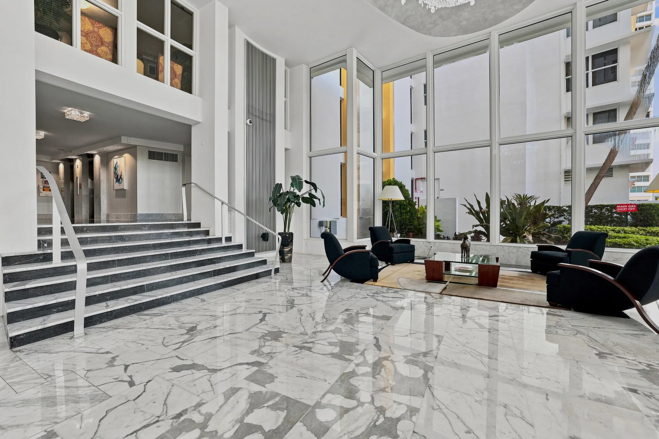Front lobby in entrance of building