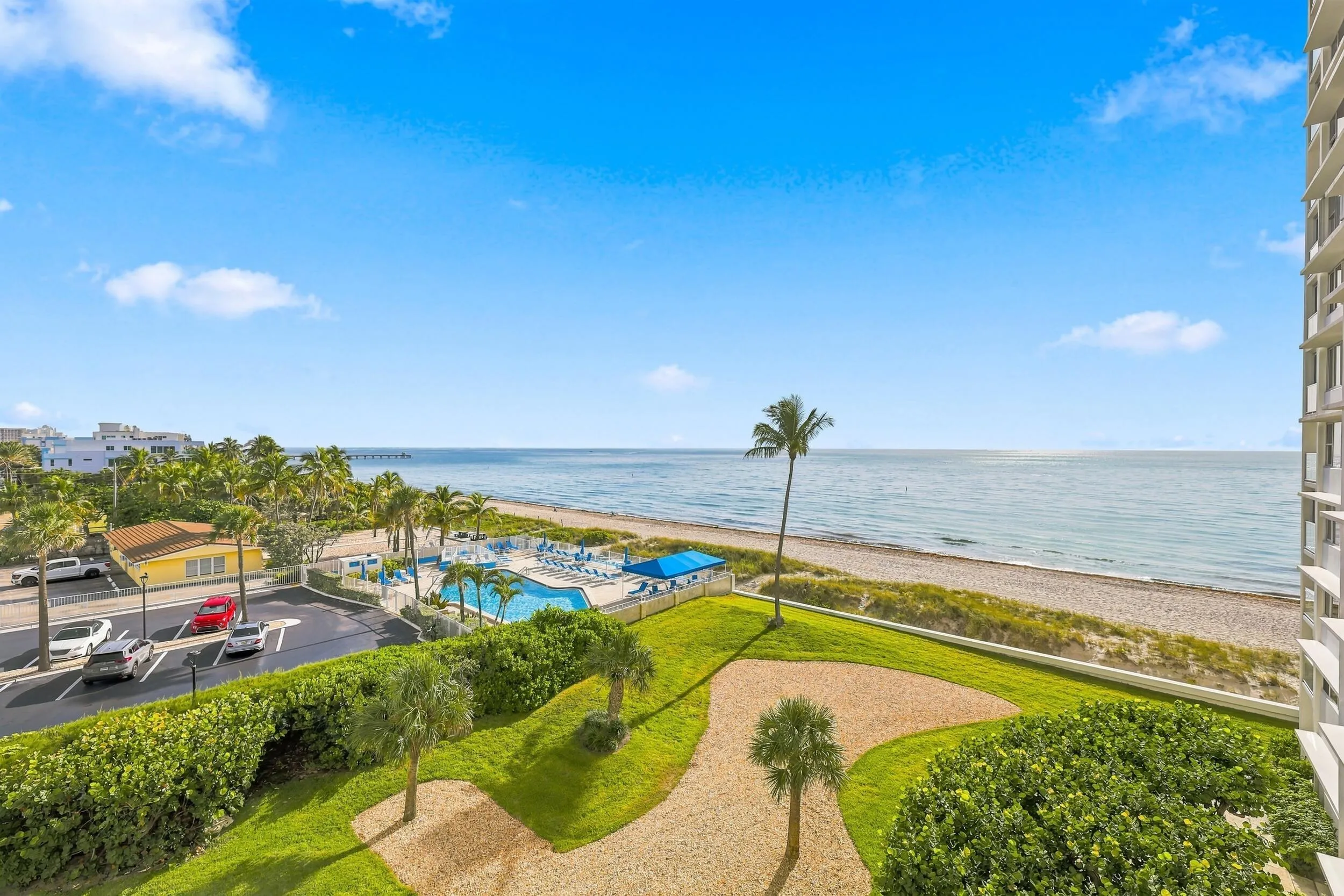 Direct east ocean balcony view
