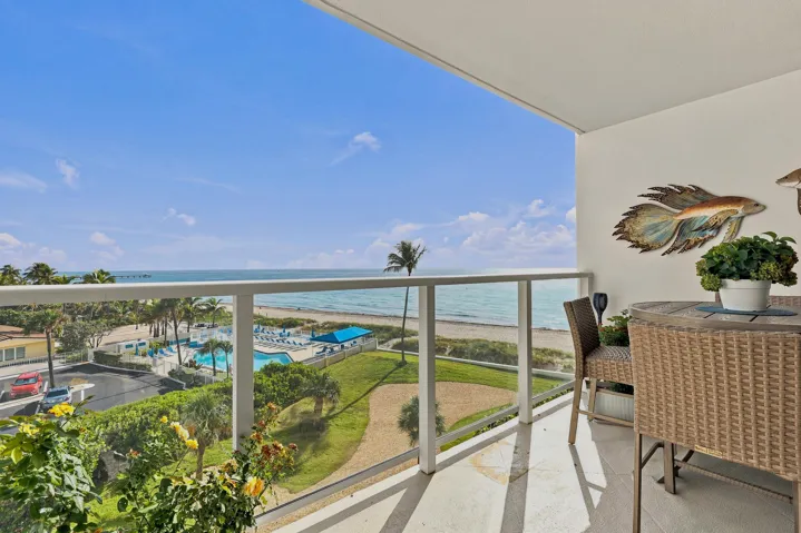Direct east ocean balcony view