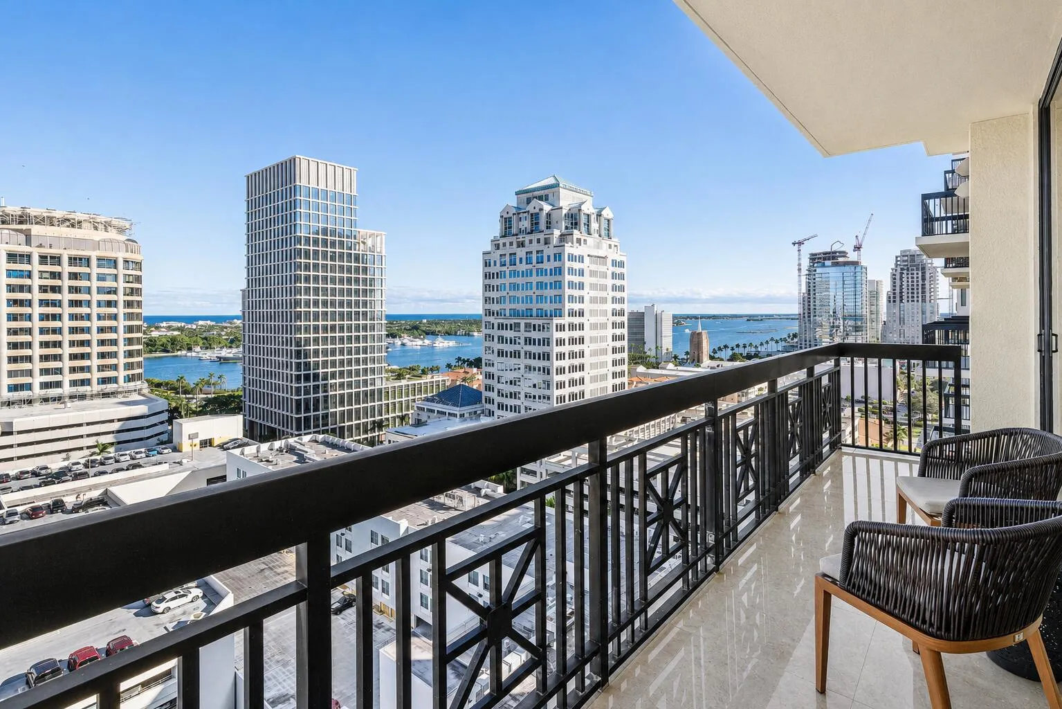 Expansive Water Views off Balcony