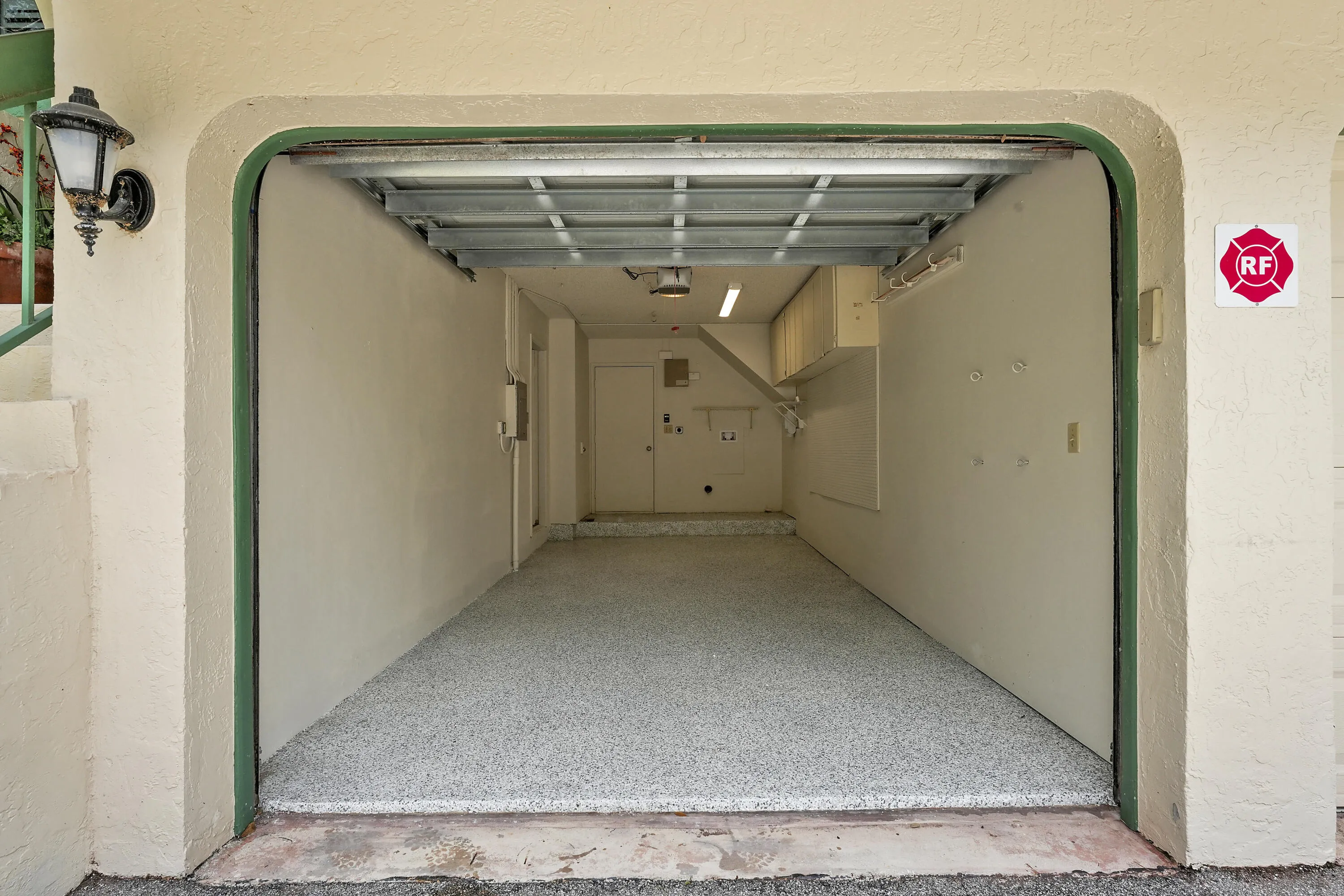 with new epoxy flooring & extra storage space