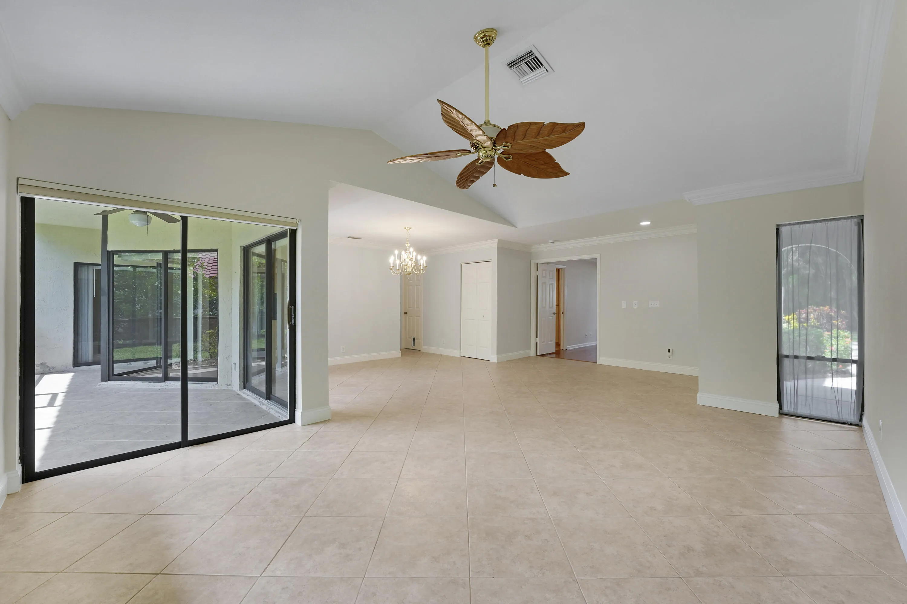 Bright Open Living Area with Patio Access