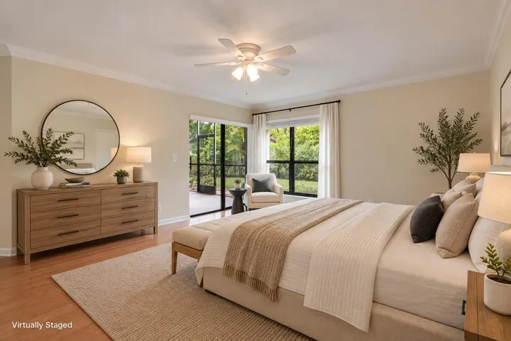 Virtually Staged Primary Bedroom
