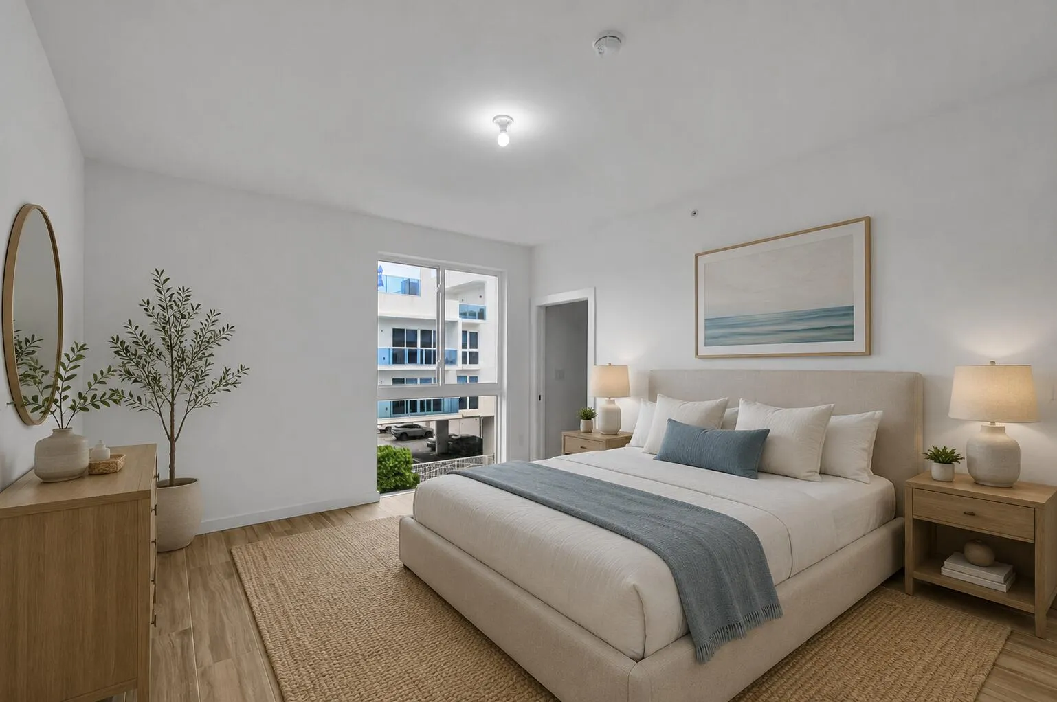 Primary bedroom - Virtual staging added for perspective