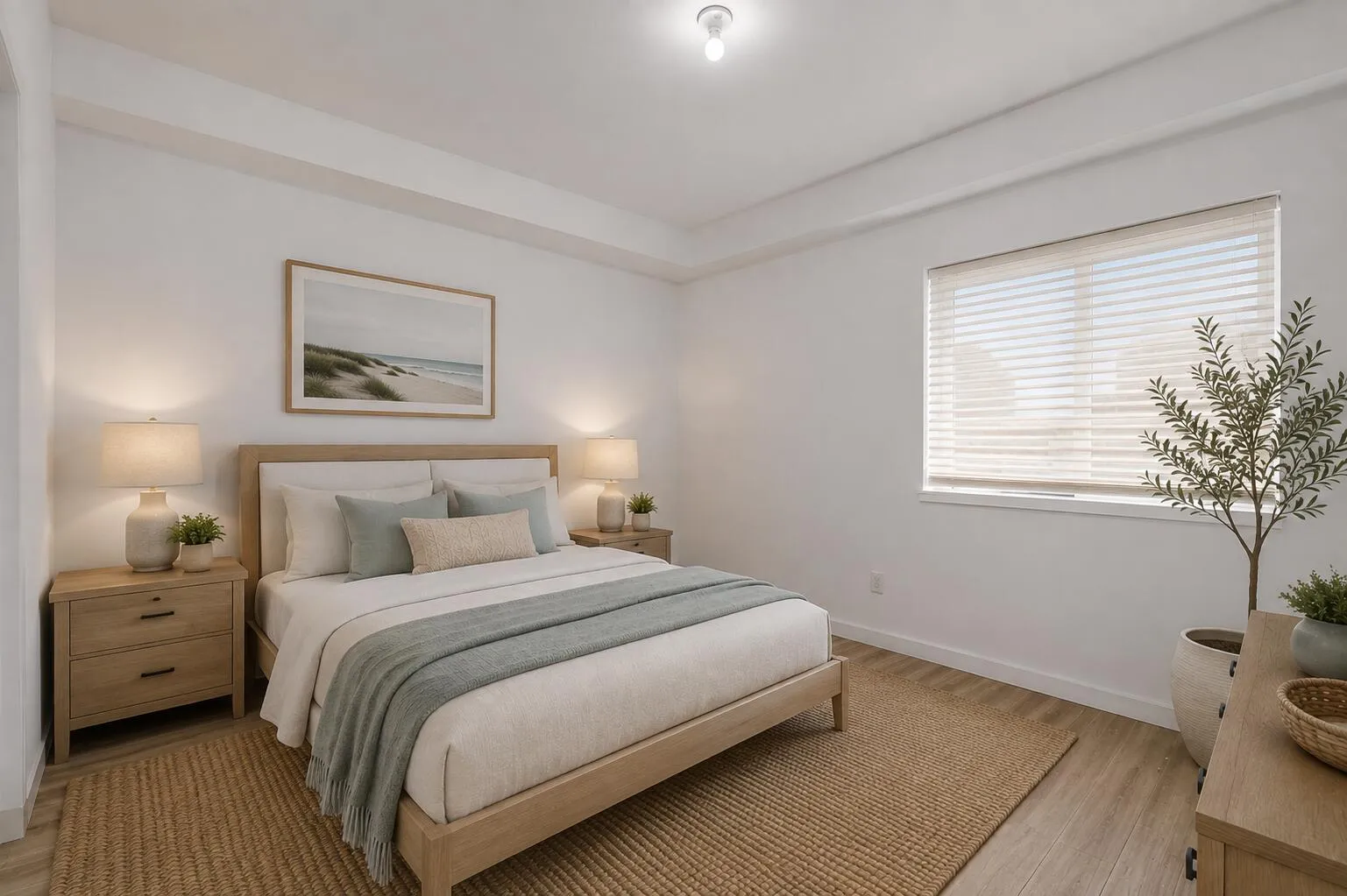 2nd bedroom - Virtually staged furniture for perspective