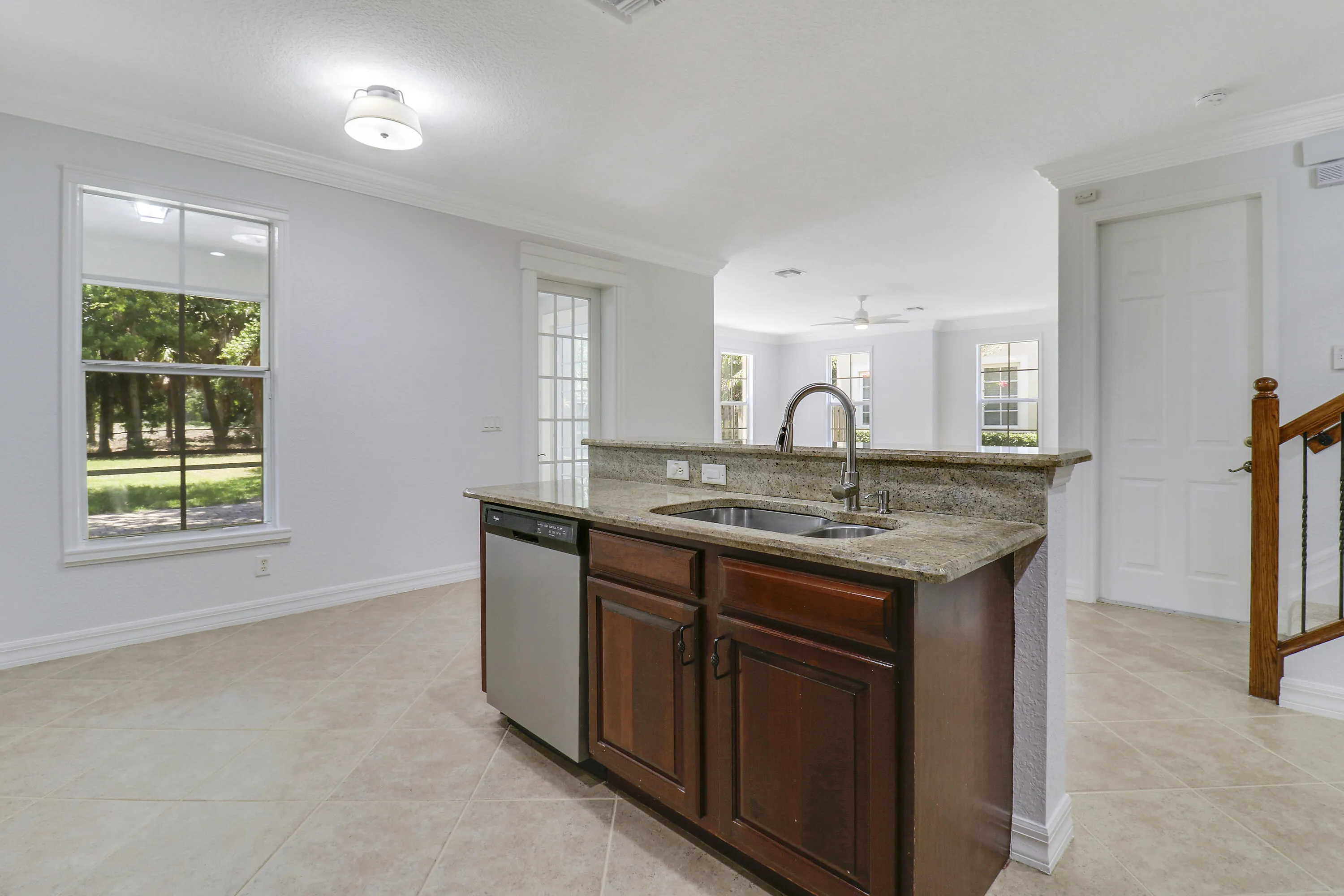 Kitchen overlooks Great Room