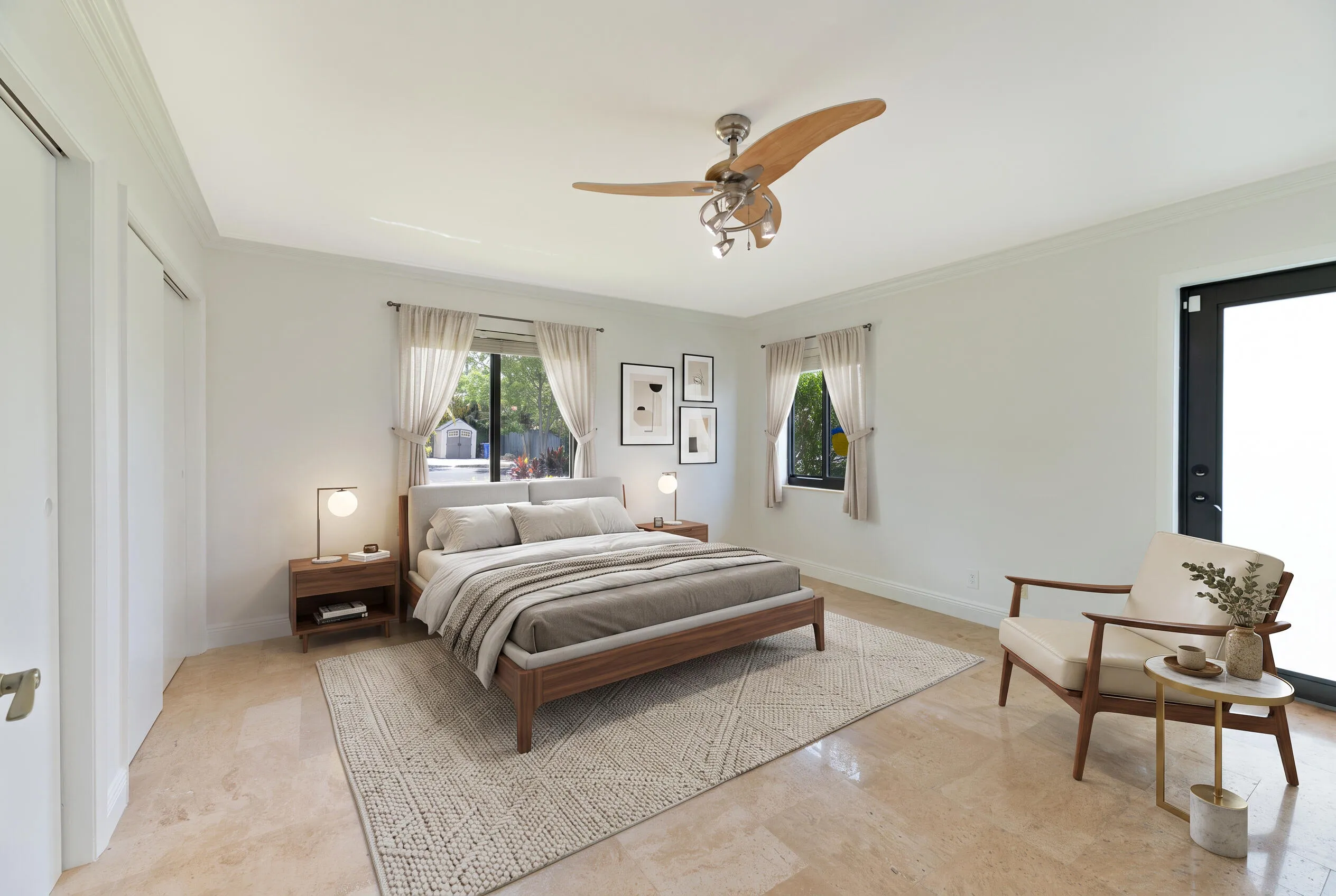 Bedroom 2 staged