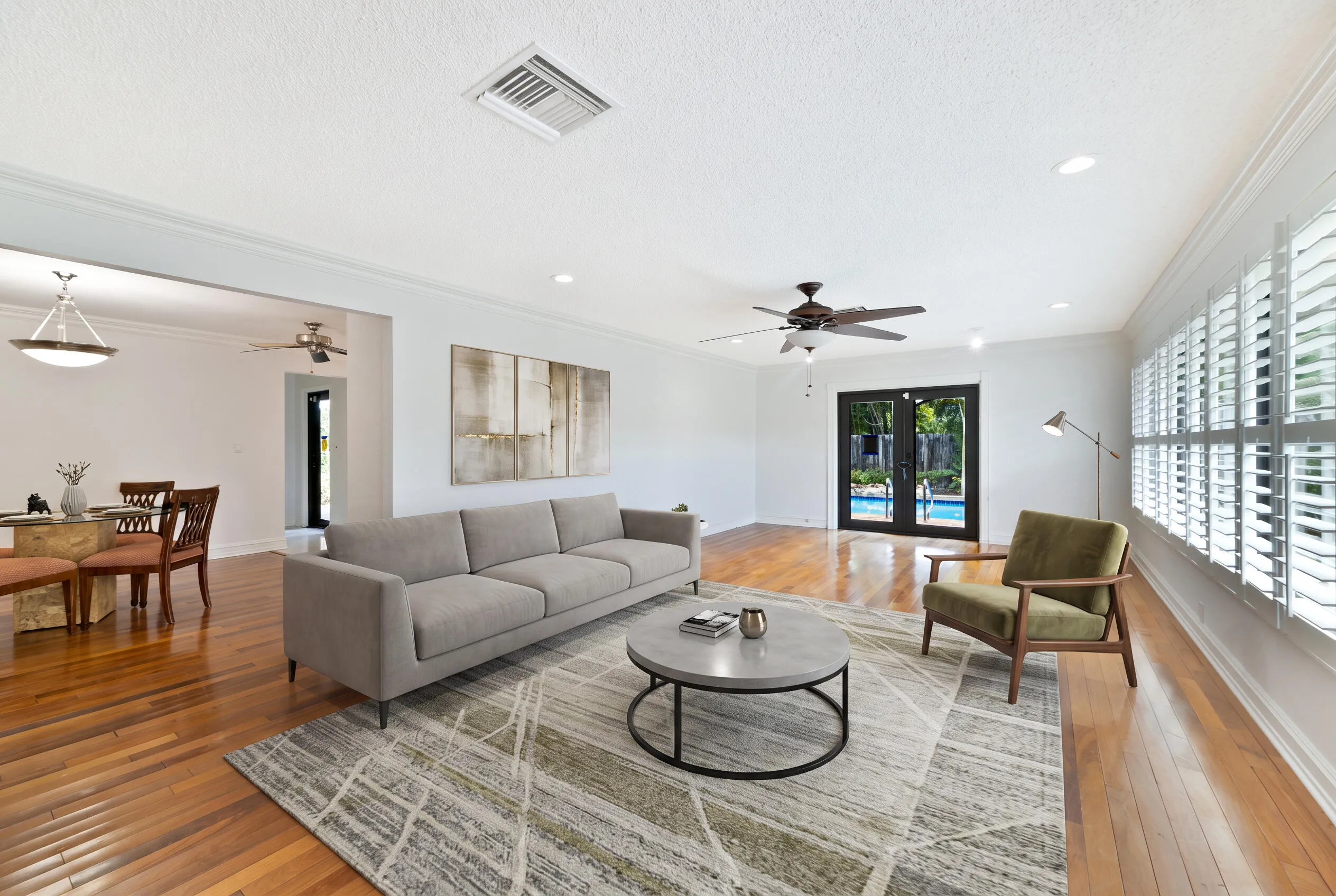 Living room staged