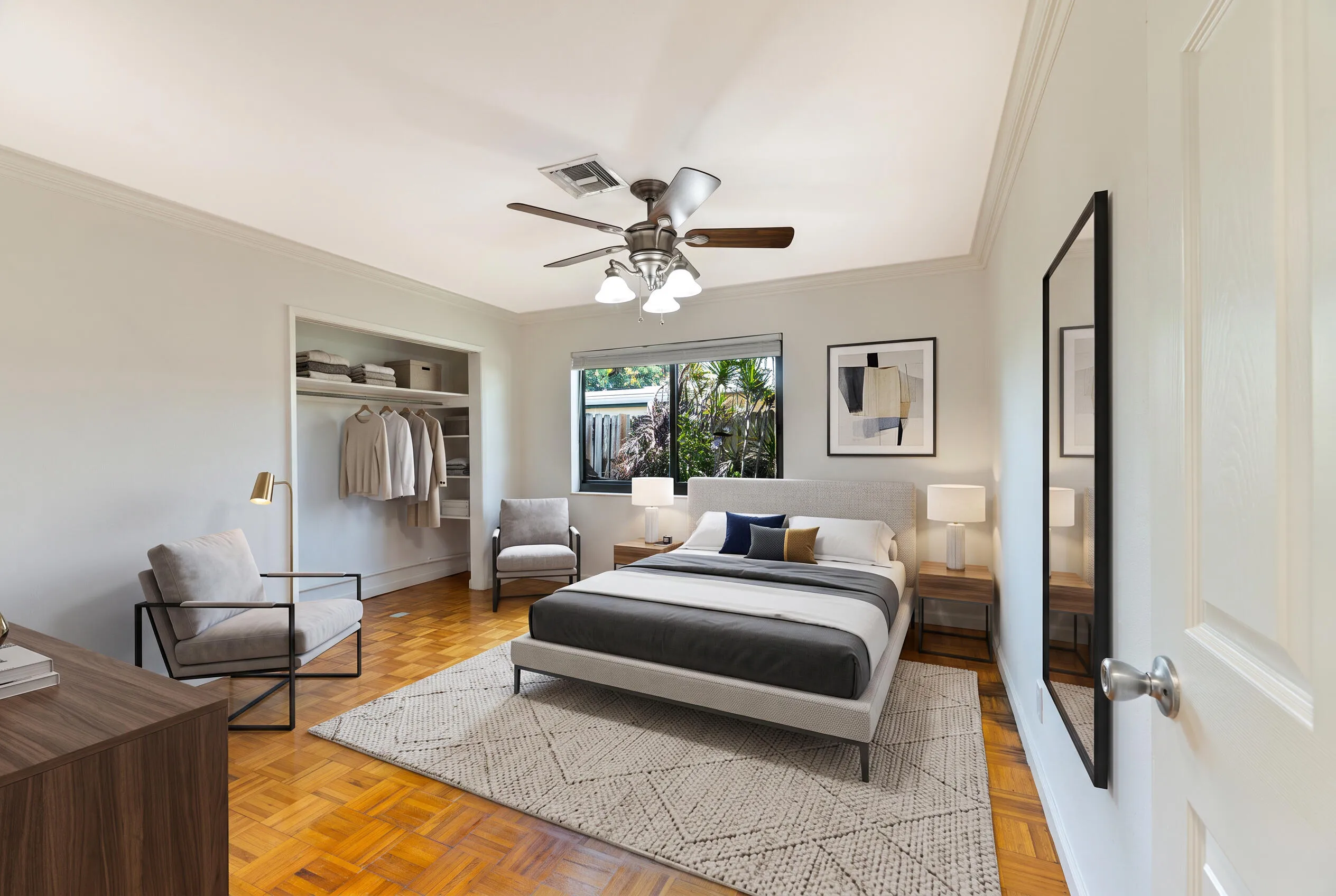 Bedroom 3 staged