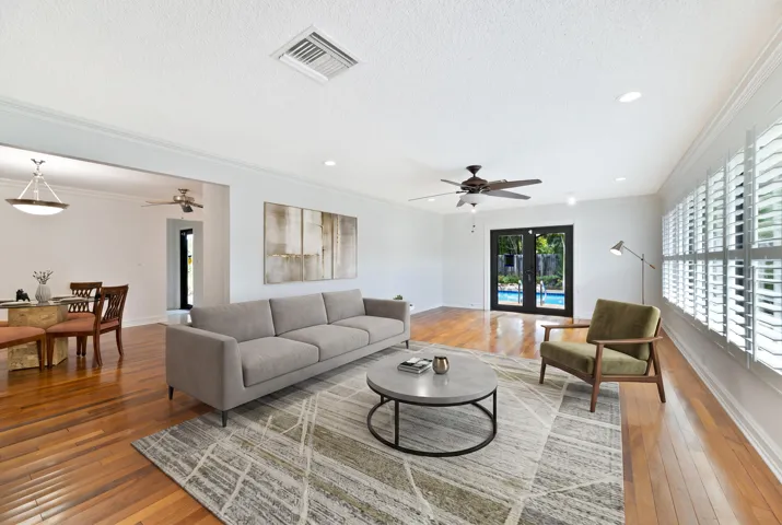 Living room staged