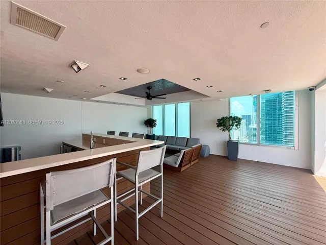 Rooftop pool desk