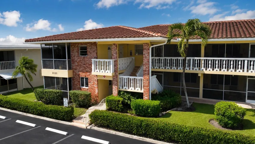 Front of unit on the second floor corner