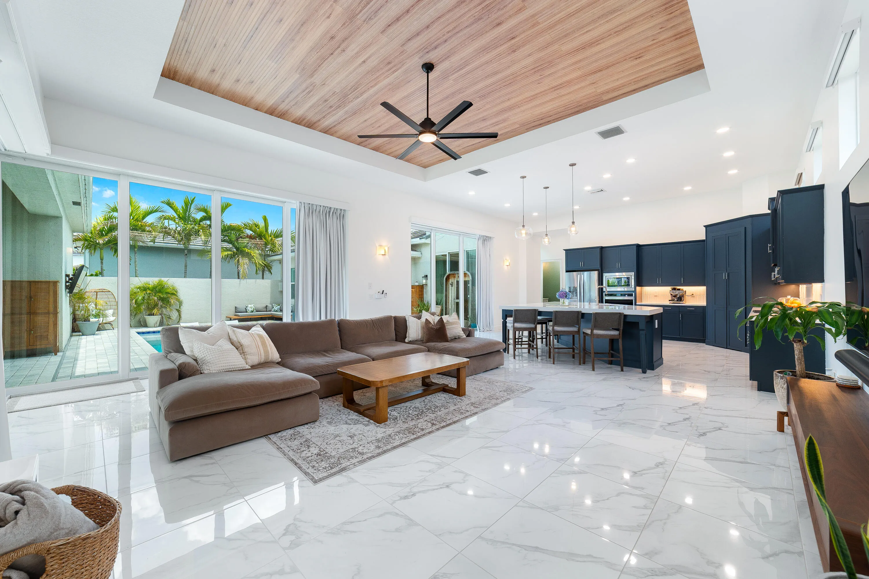 Living room and kitchen