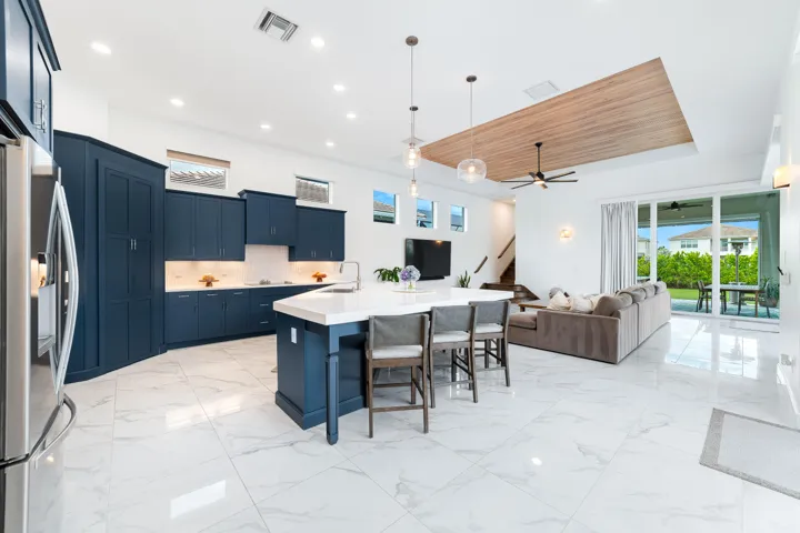 Living room and kitchen