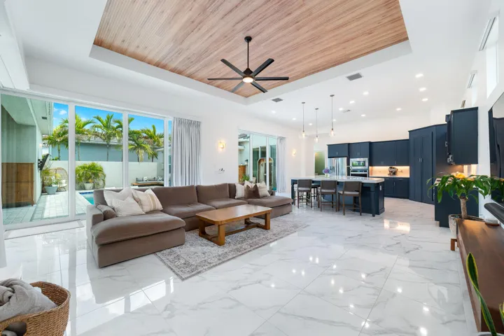 Living room and kitchen
