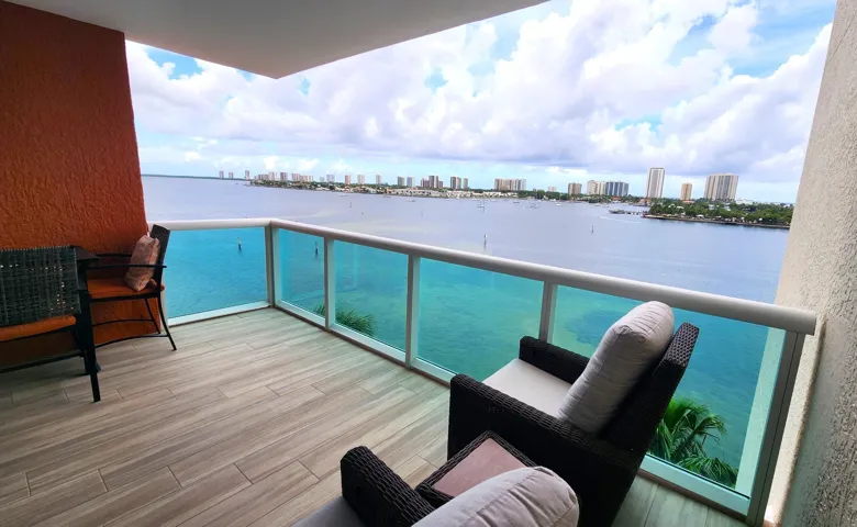 Tiled Patio with Expansive Water Views