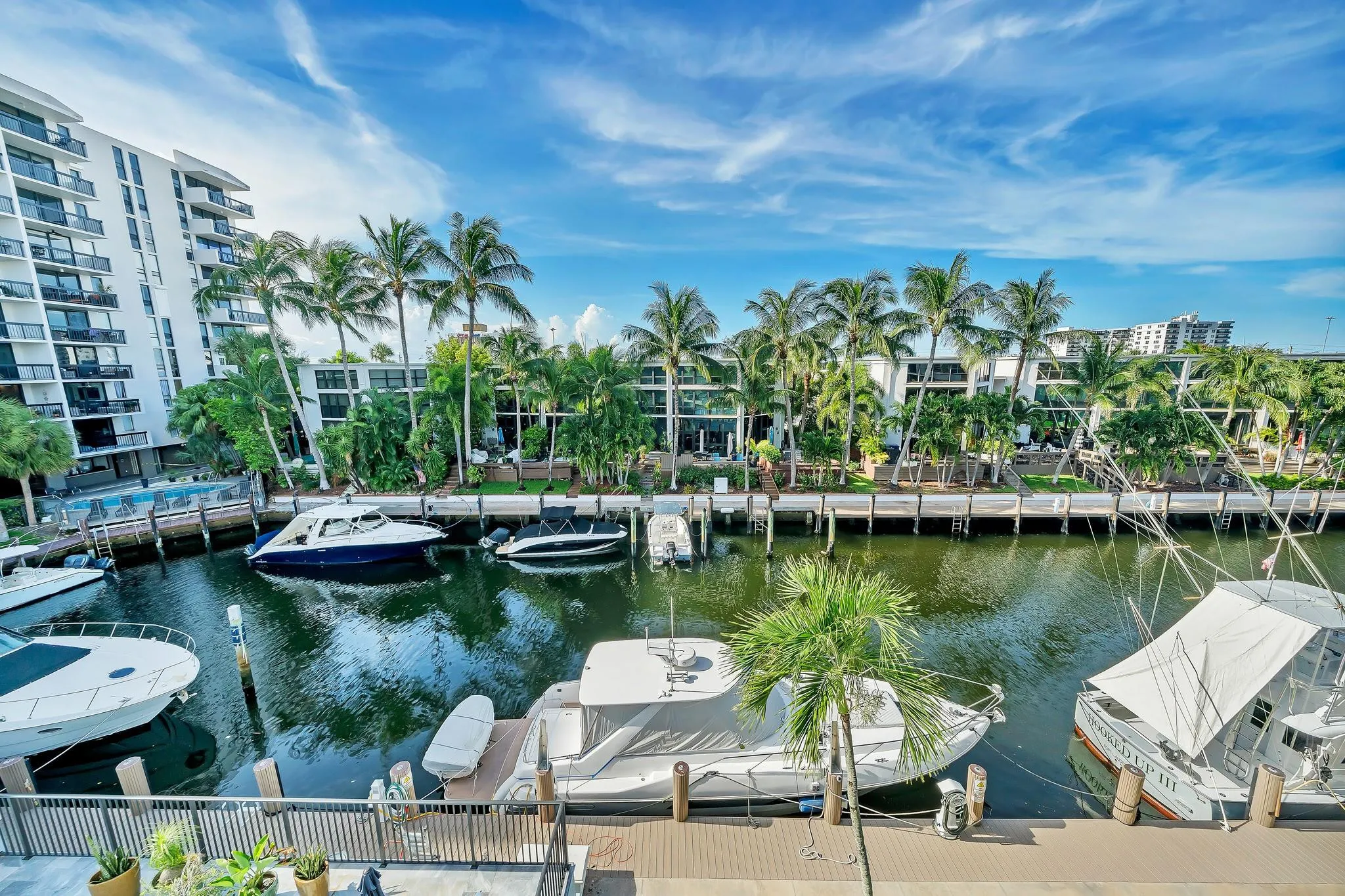 Waterfront canal with dock access