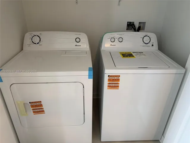 Full-size washer and dryer included for everyday comfort and practicality.