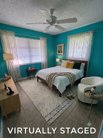 This photo has been virtually staged with different furniture options