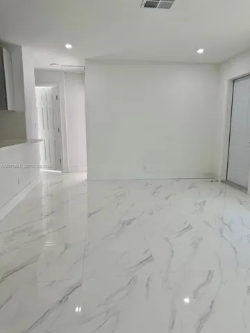 Living room with modern tile floorin